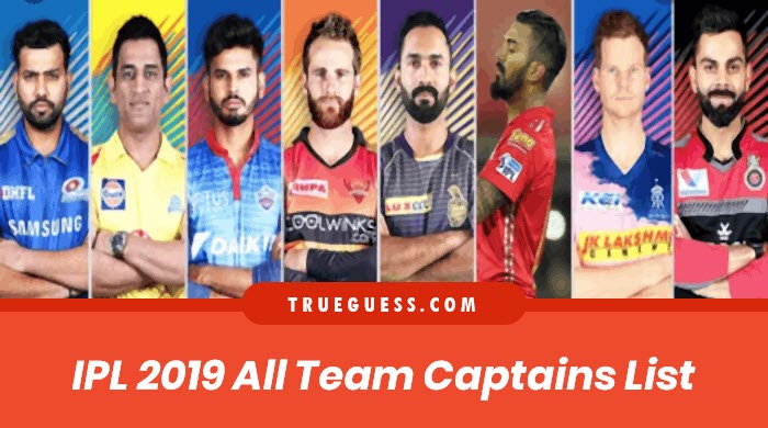 ipl-2019-all-team-captains-list