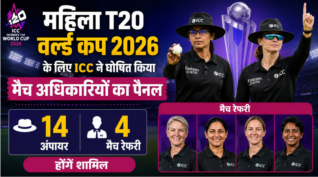 icc-announced-match-officials-for-womens-t20-world-cup-2026-14-umpires-and-referees-of-4-matches-will-be-included